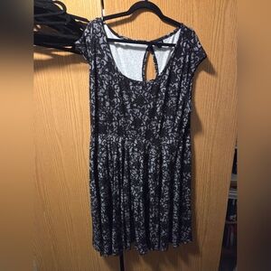 Torrid Black and White Lace Backless Dress